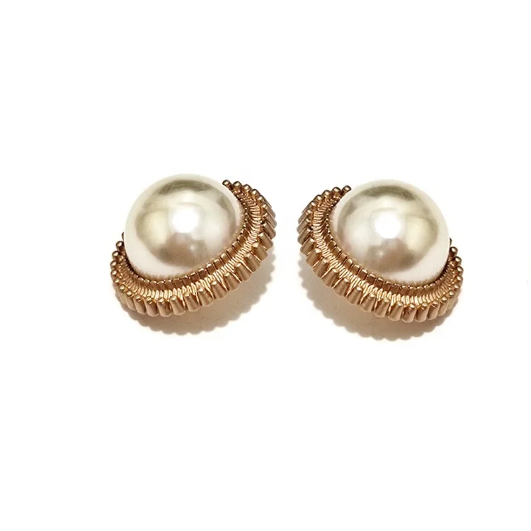 ZM263 Fashion Ladies Pearl Buttion Alloy Gold Buttons