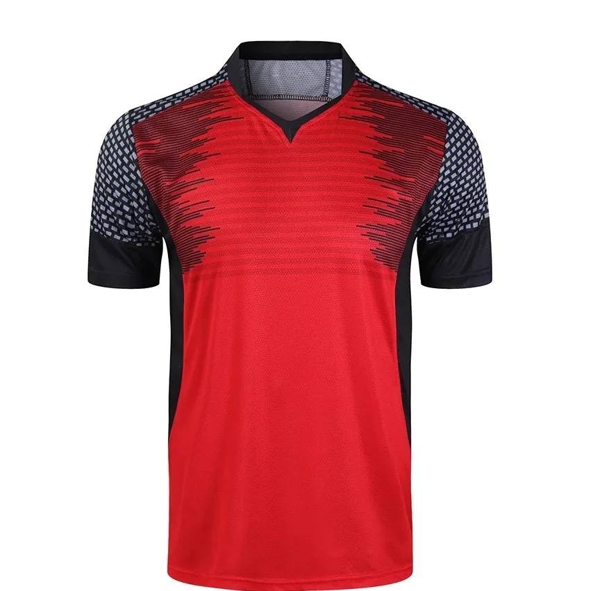 Custom printed men badminton clothing dry fast tennis wear polo shirt plus size padel wear sports apparel