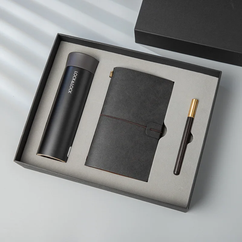 Thermos cup gift set USB flash drive holiday notebook business gift box personalized logo printed cup