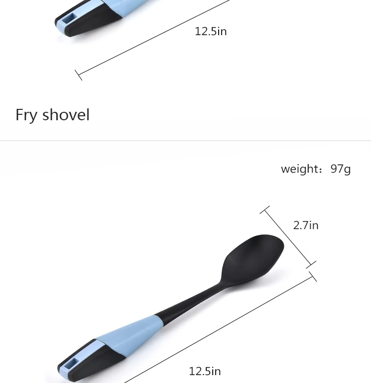 Nylon kitchen utensils and appliances and woolly security high-temperature titanium spoon spatula kitchen suits