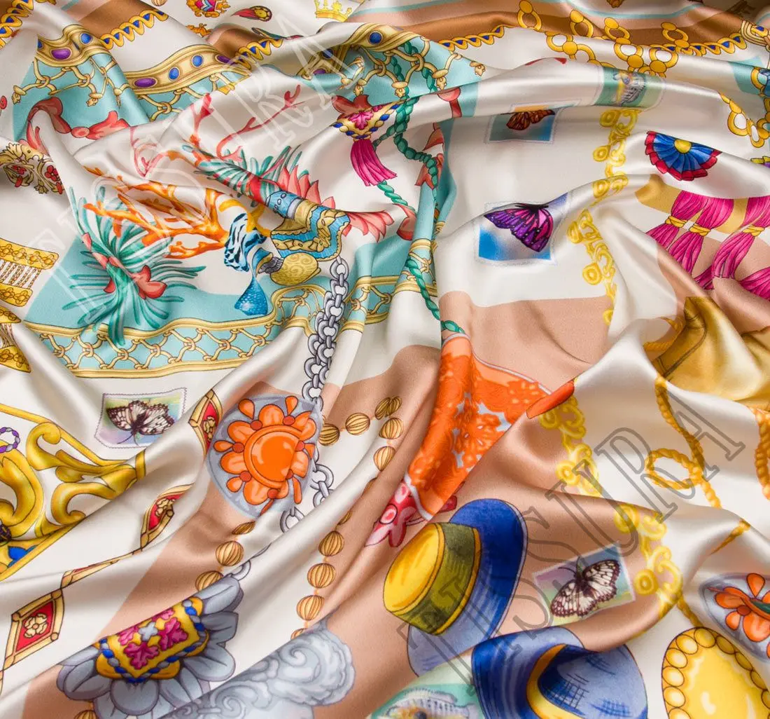 100% charmeuse silk fabric  top quality silk pattern fabric silk jacquard fabric