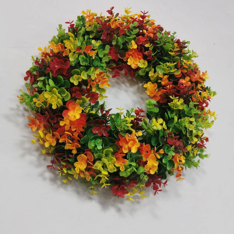 Cowinner Ranunculus Wreath Home Living Room Party Pendant Wall Decor Christmas Garland Gift Holiday Decor