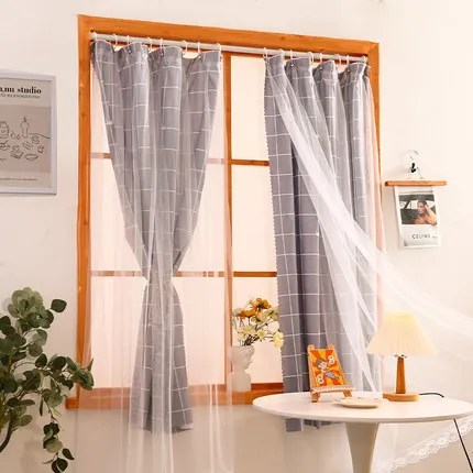 Easy mounting of hanging Curtains living room drape home Girl bedroom for windows sheer Lace curtain Opaque tapestry