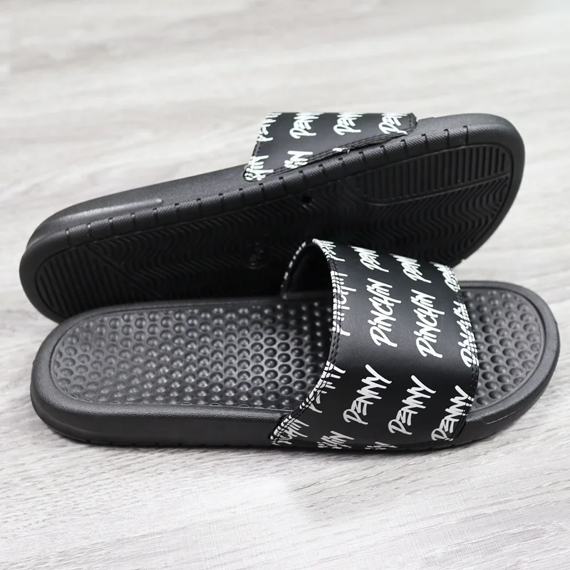 
2021 wholesale colors unisex slides custom pvc slides sandals with digital printing adult kids family footwear 