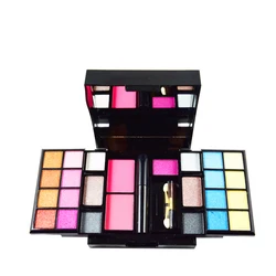 2021 Private Label Waterproof Eye Shadow Palette With Blusher All In One Makeup Kit 23 Color Glitter Eyeshadow 2 Color Blush