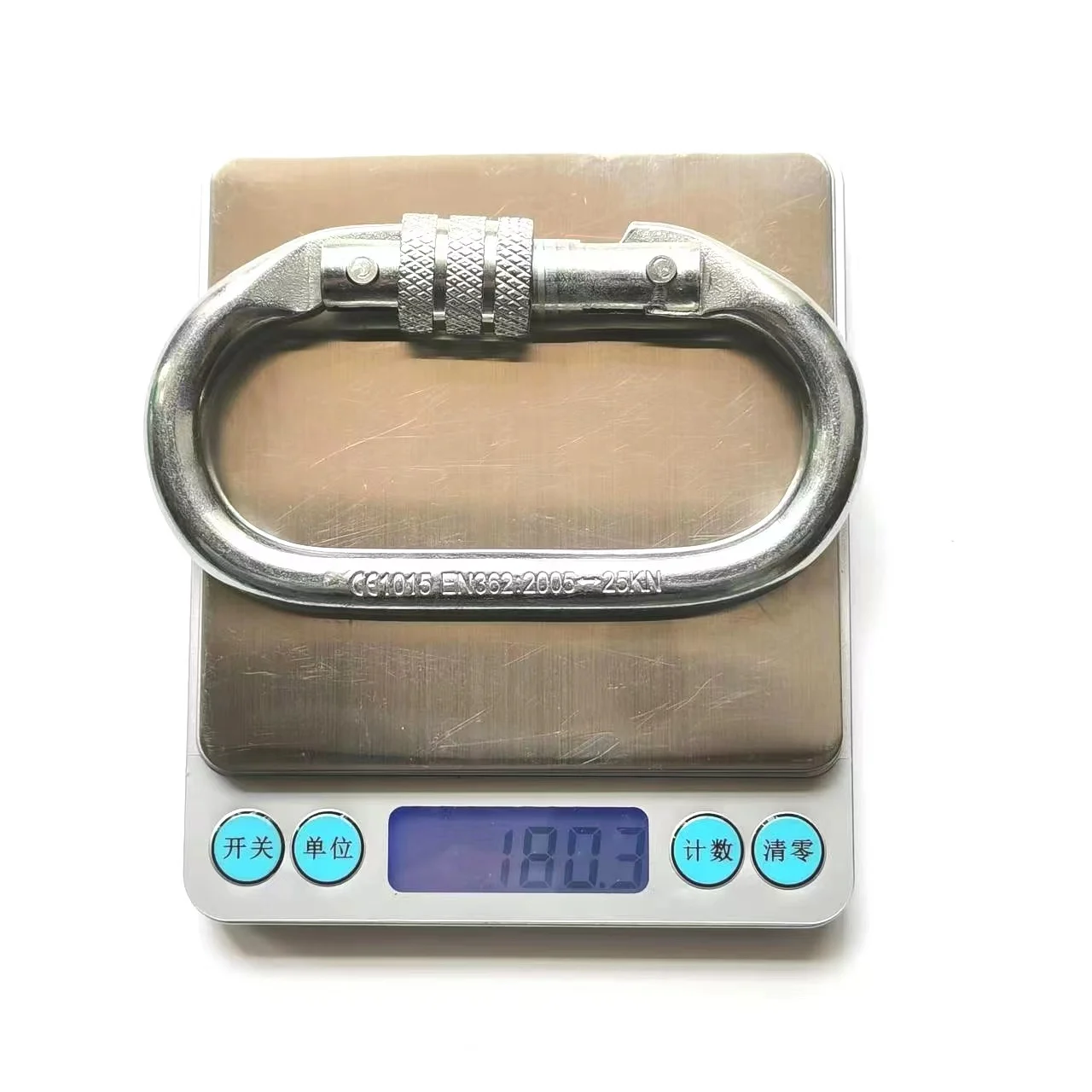 screw link carabiner High quality oval hook can be customized with LOGO seatbelt accessories rotary nut climbing buckle O shape carabiner