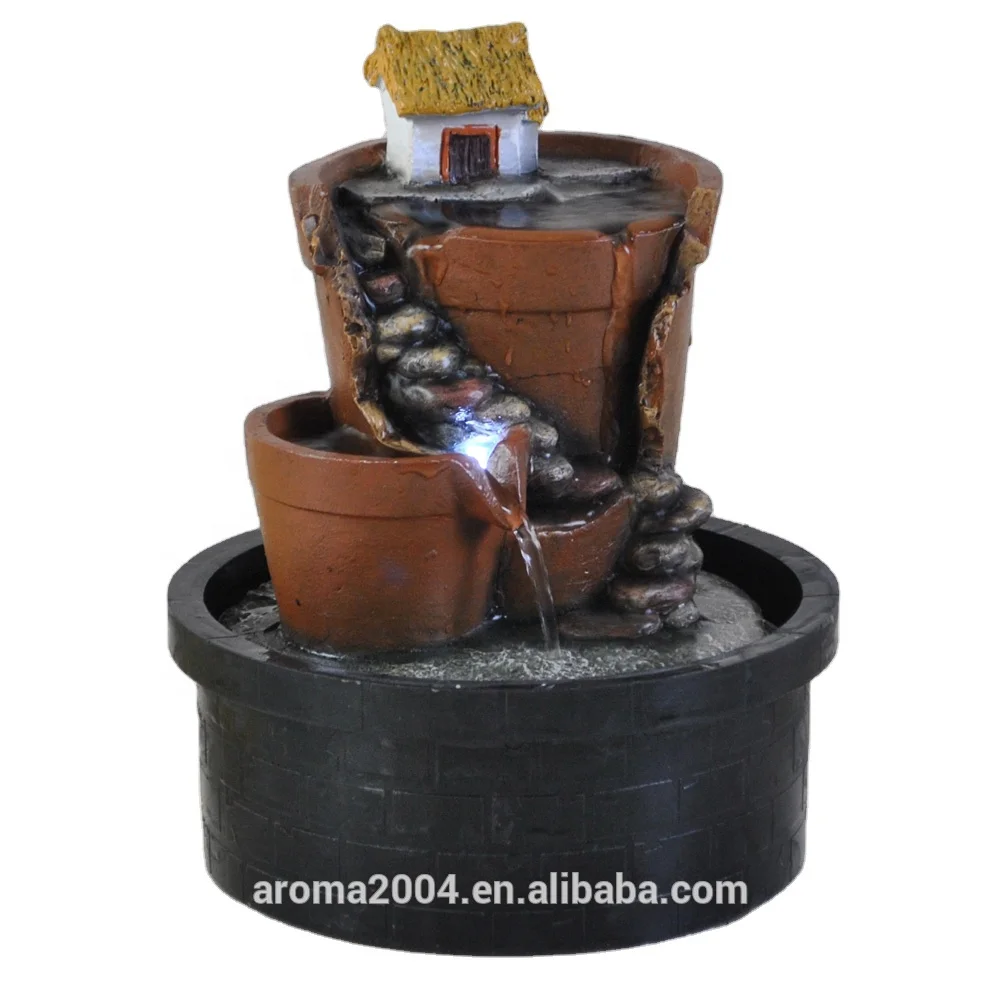 home decor tabletop garden waterfall indoor rotating ball fountain