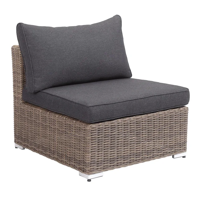 
 Современный садовый роскошный полиэтиленовый Плетеный наружный диван без подлокотников  