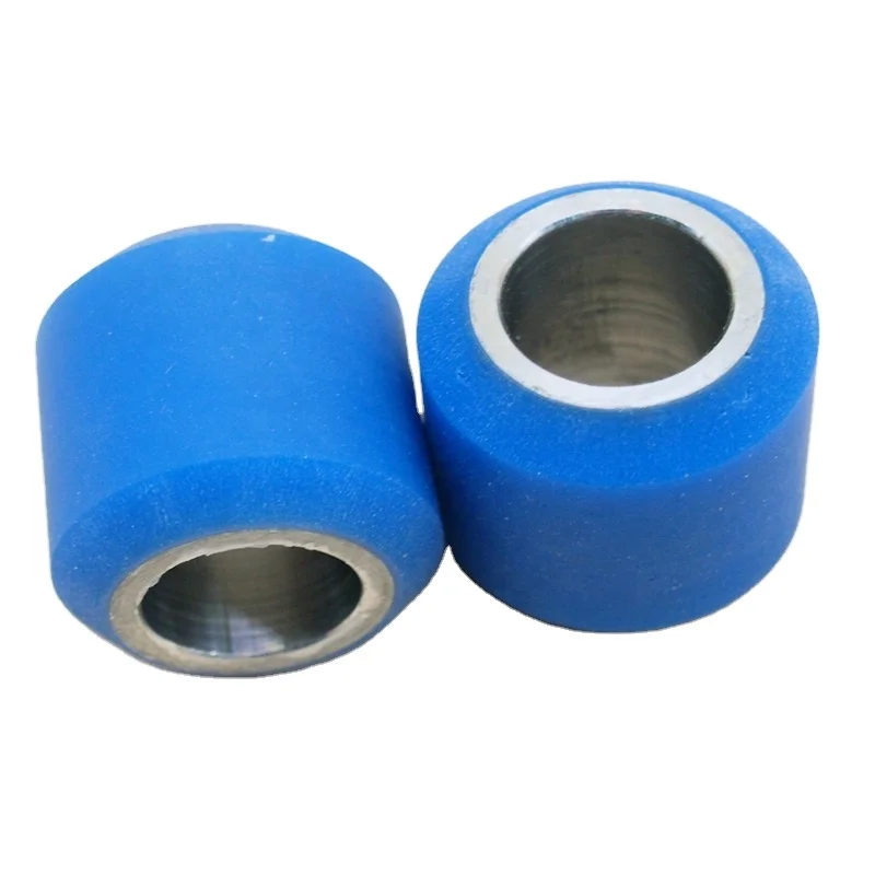 Китайский завод, хорошее качество, полиуретановое покрытие, синие полиуретановые роликовые резиновые ролики