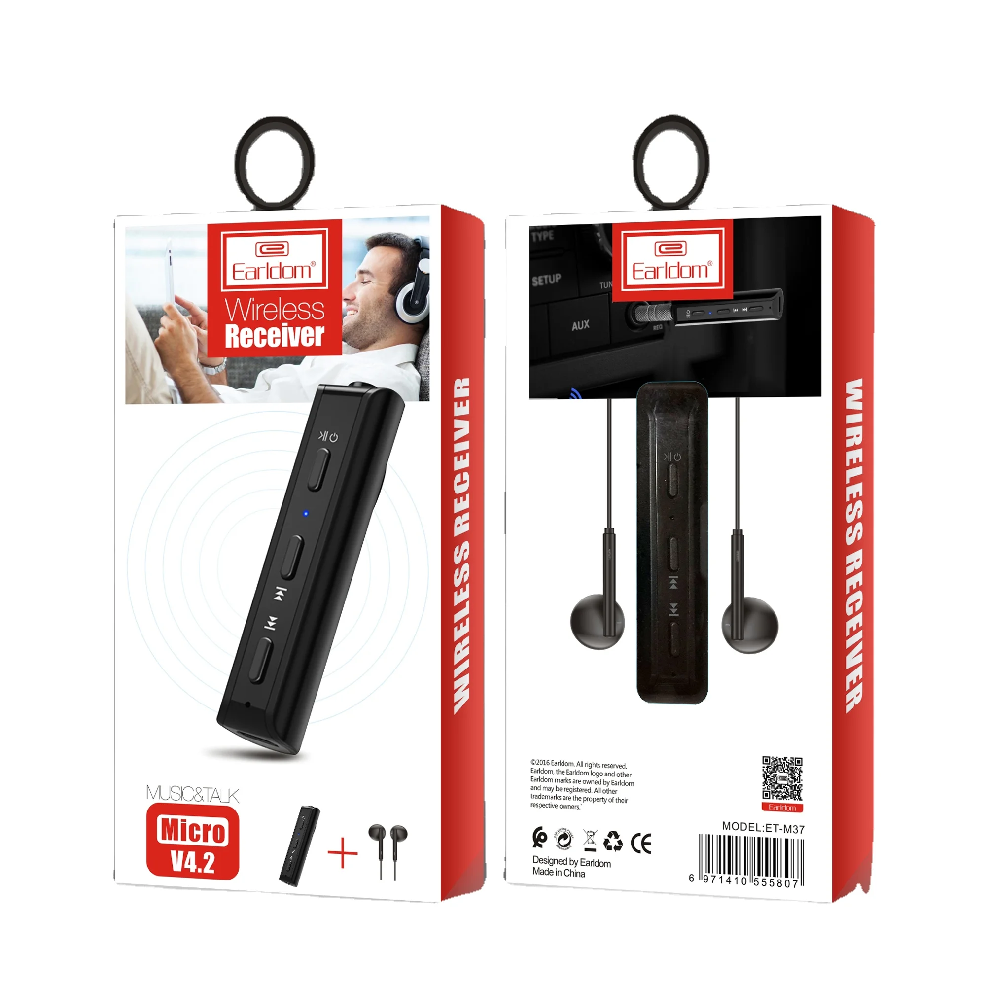 EARLDOMAux Blue tooth Receivers Blue tooth Transmitter 3.5mm jack Handsfree Auto Wireless Adapter Music Audio Blue tooth Car Kit