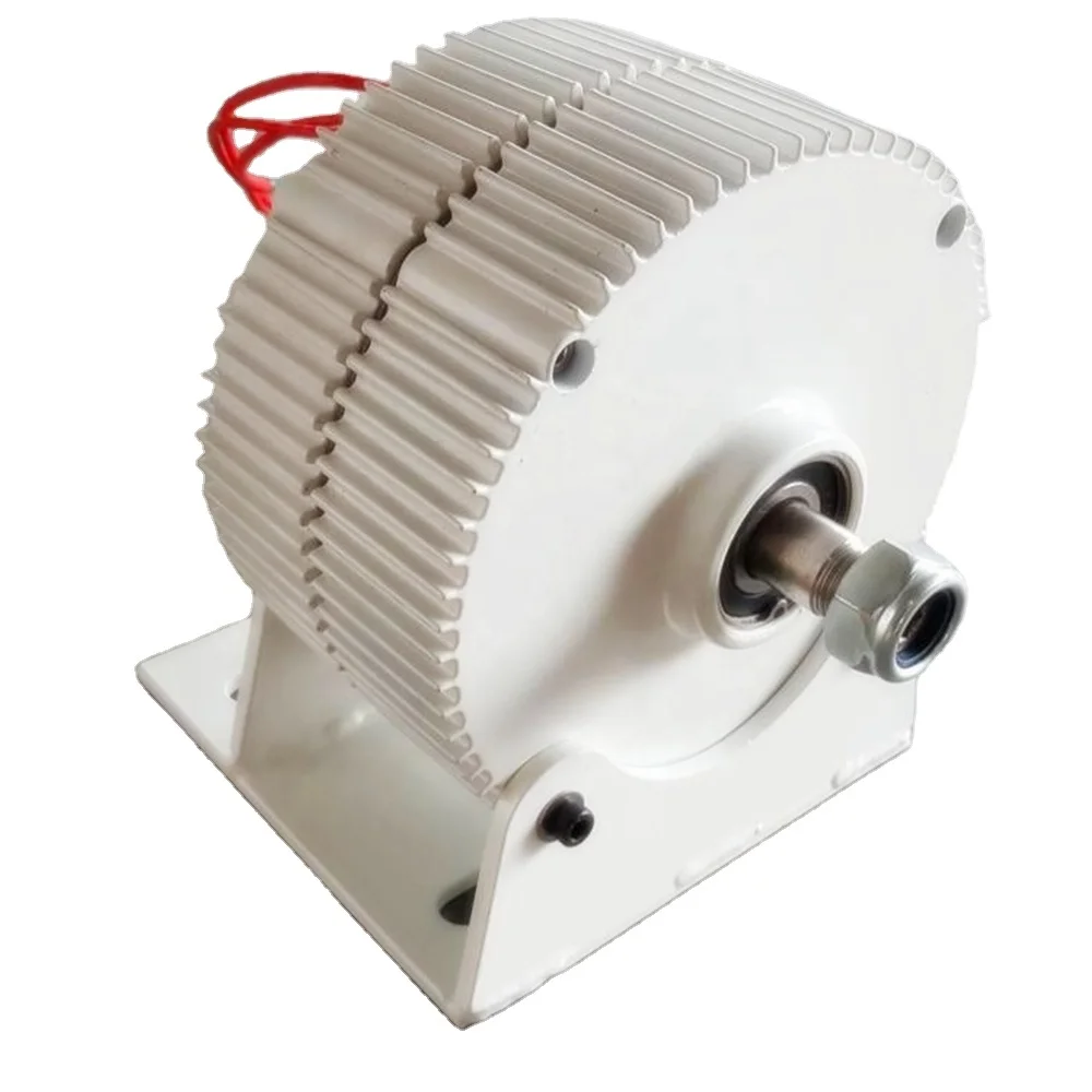 600W Single Shaft With Base Wind Turbine 12V 24V 48V 3 Phase Gearless Perman  Generator