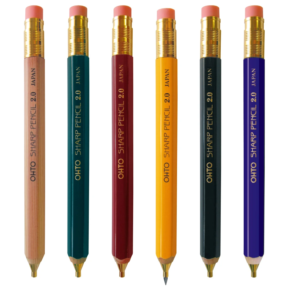 Customizable Two Types Wholesale Wooden Mechanical Pencils For Drawing Core 0.5mm