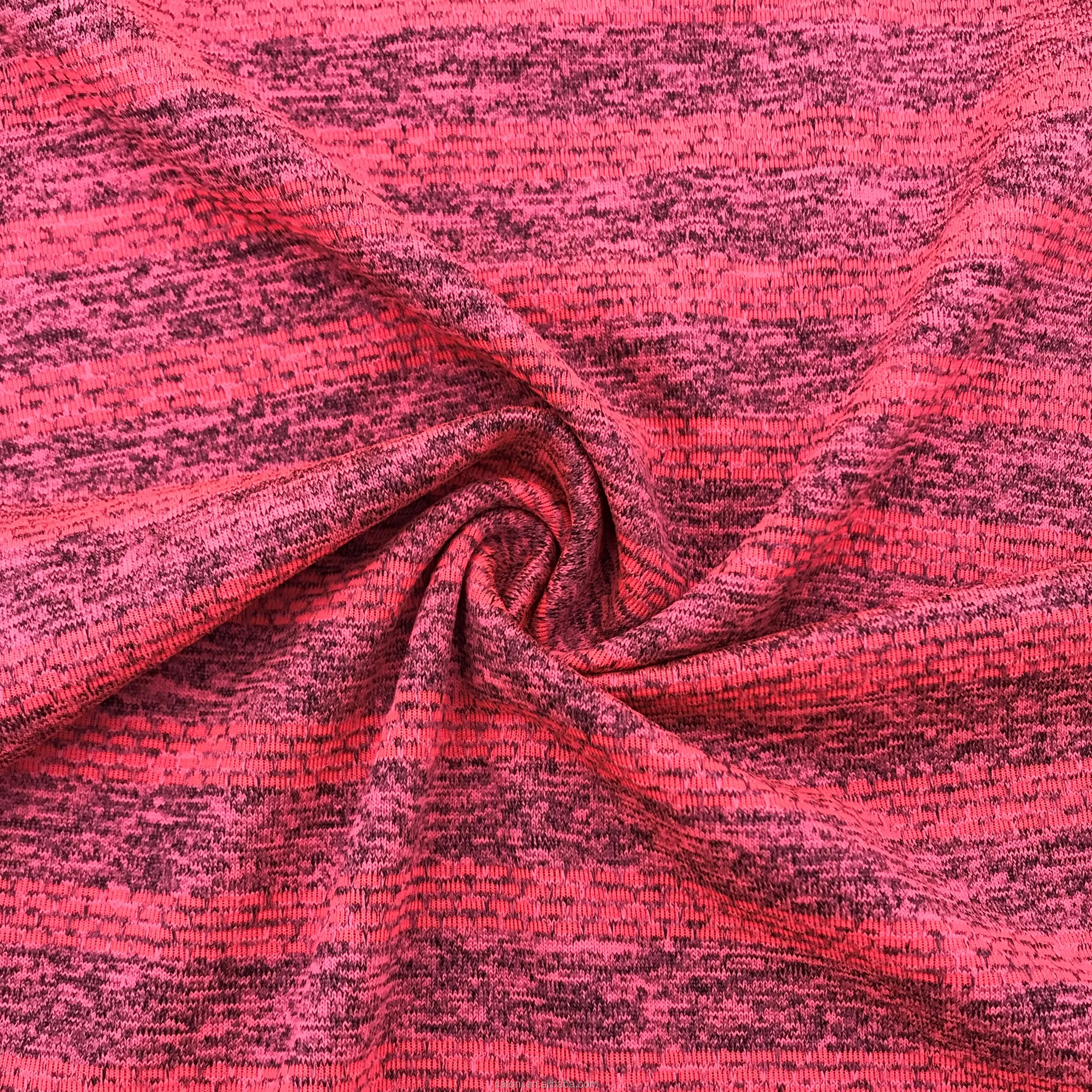 Трикотажная жаккардовая катионная ткань, 93% полиэстер, 7% спандекс, трикотажная ткань для футболок, леггинсов, спортивной одежды