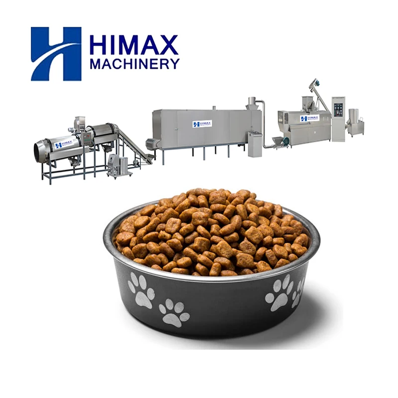 1-2T automatic canine animal feed pelletizing  pet food extruder  making machine