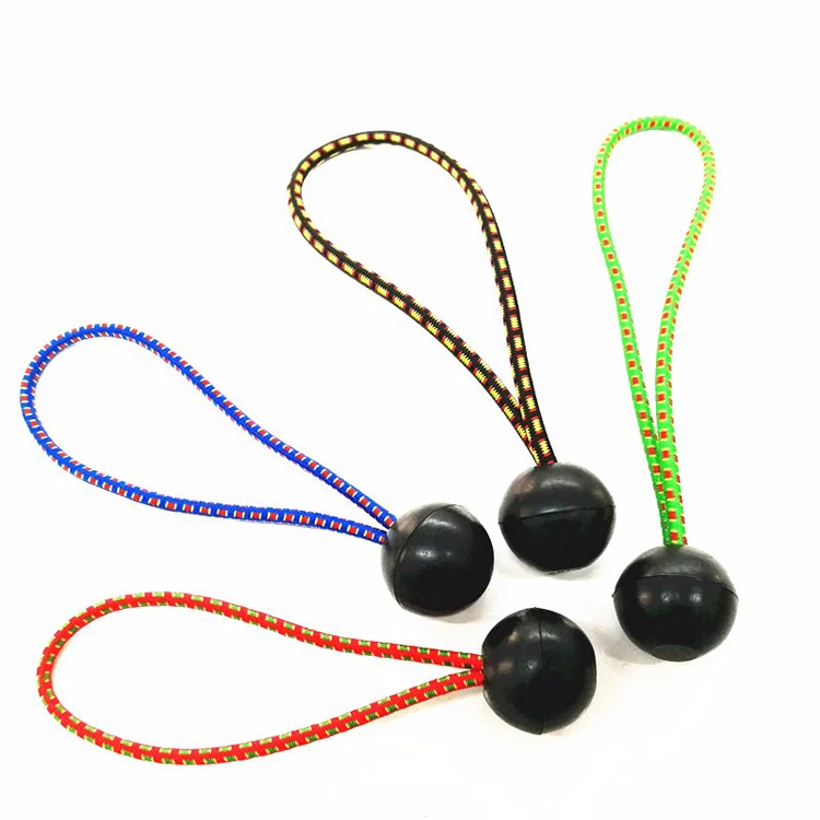 4mm High Wear Resistance Tent Use Canopy Elastic Rubber Rope With Ball