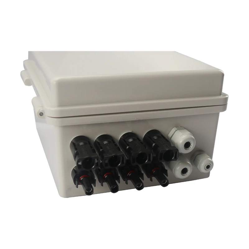 CHYT 4 Input 1 Output 600V Outdoor Waterproof IP65 PV Solar ABS Surge Lightning Protection DC Combiner Box