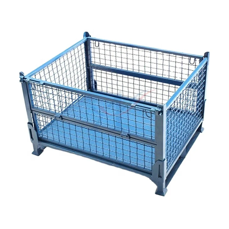 wire mesh metal storage cage container for transporting equipment