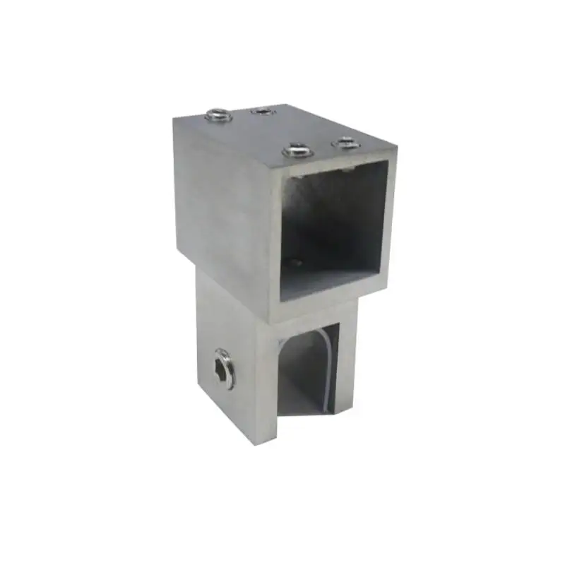 Kensharp Modern Stainless Steel Square Tube Clamp Casting Technics Glass Corner Connector for Square Shower Room Enclosure
