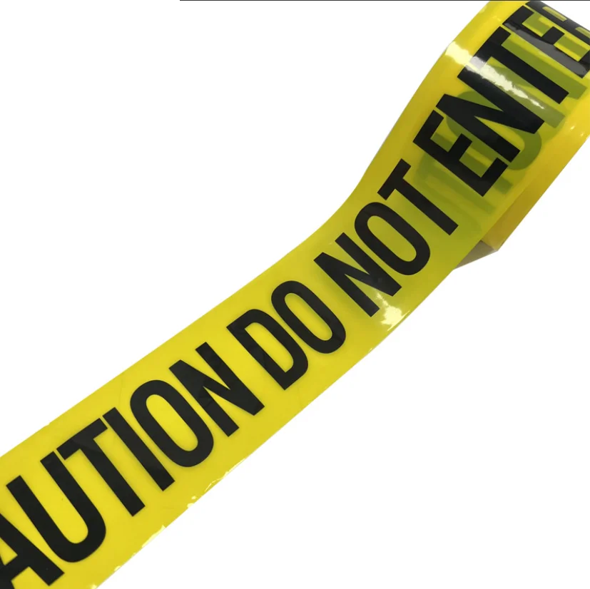Yellow Barricade PE Long Road Warning Tape for Traffic Blocking,Caution Tape for Crime