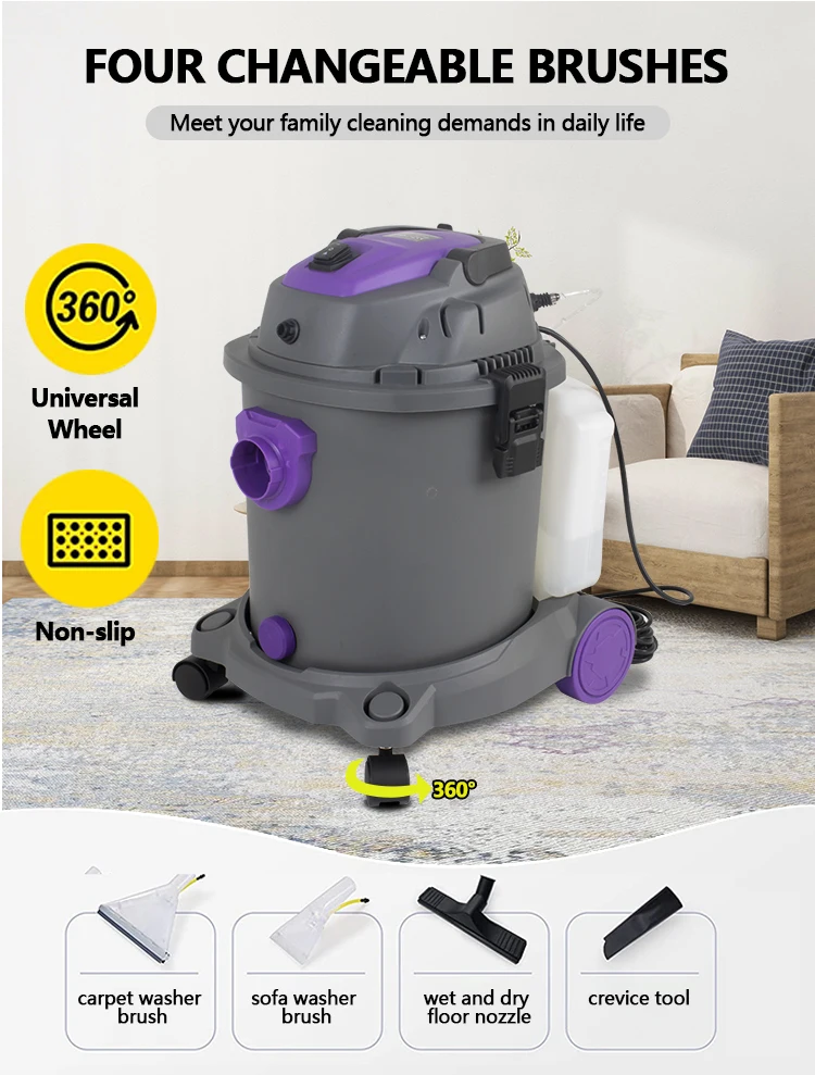 1400W 20L Big Tank Best Clean Water Filtration Wet Dry Vacuum Cleaner With 20L Capacity For Home Use Canister Vacuum Cleaner