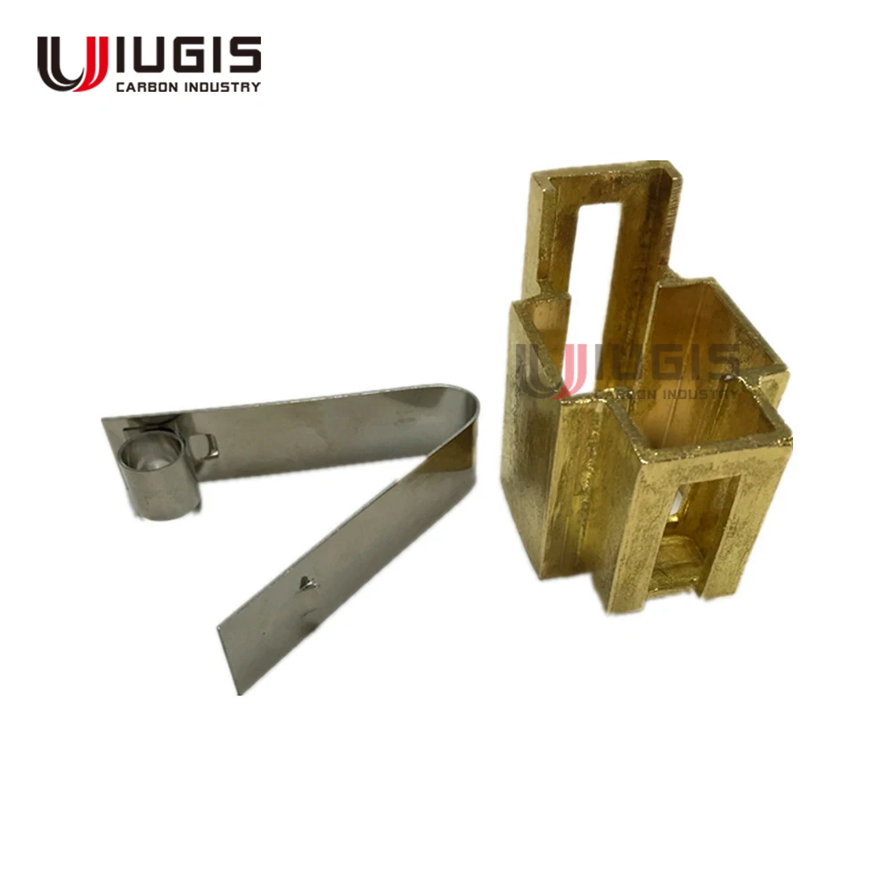 Cast Copper Brush Holder Single Hole Type 2 with Compression Spring  25x32mm