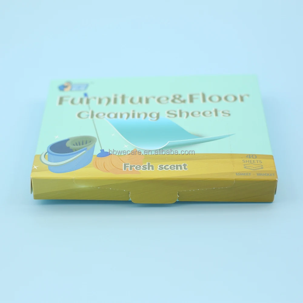 OEM Household Hygiene Floor Cleaning Detergent Sheet Multi-effect Bacteriostatic Cleaning Sheets for Floor