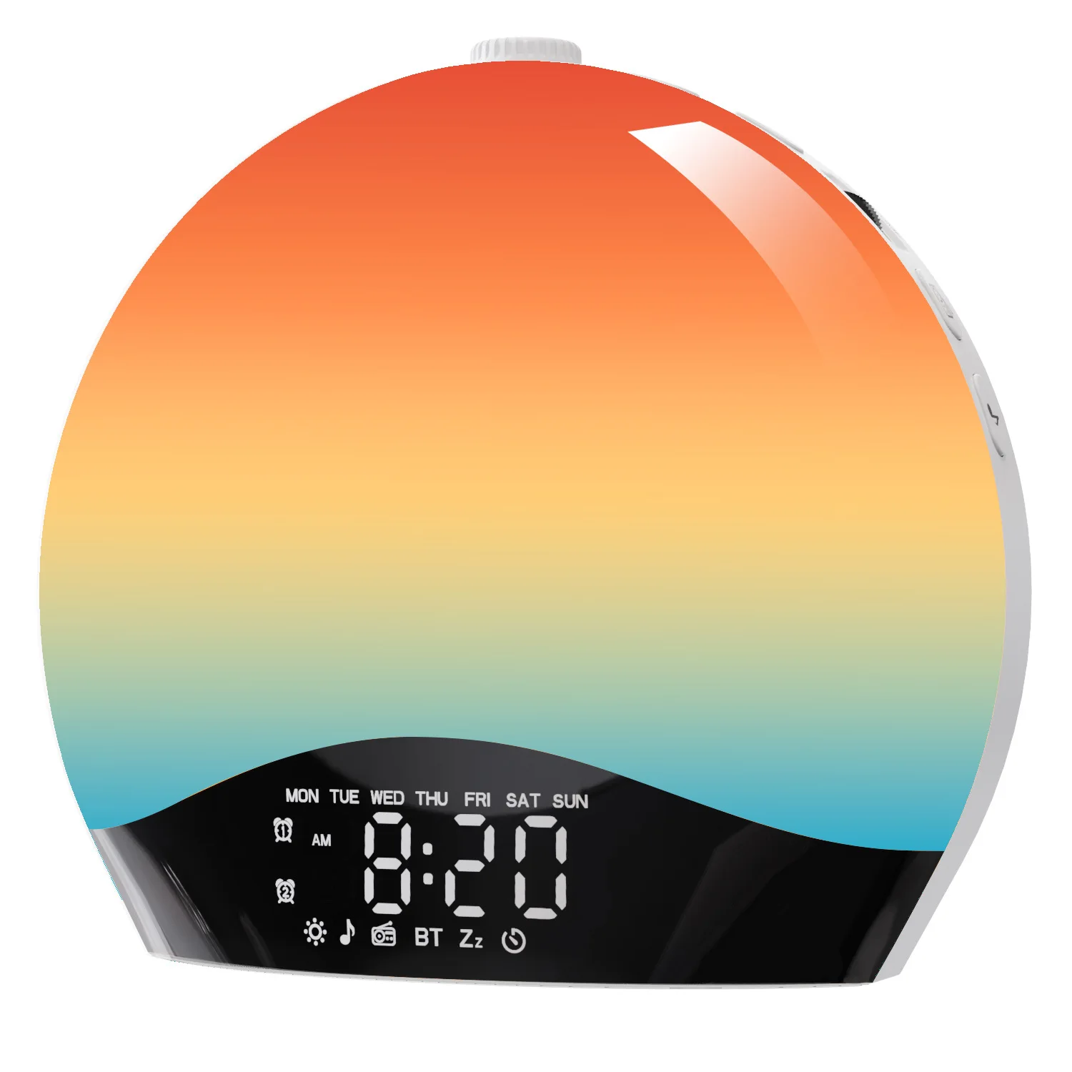 2024 New Smart Wake Up Light Smart Sunrise Alarm Clock Dawn Simulator Wake Up Light Alarm Clock
