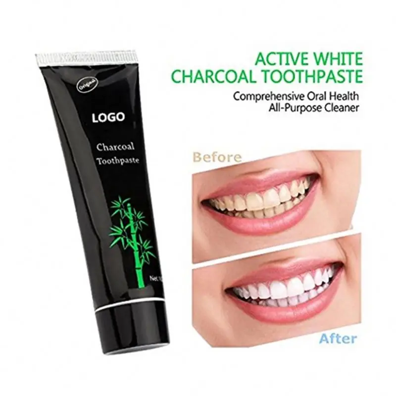 Private Label 100% Natural Activated Bamboo Charcoal Toothpaste