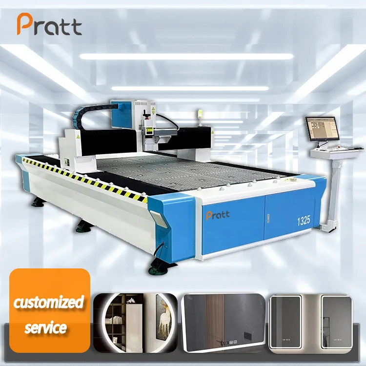 Large Format Sanding Glass Mirror Laser Engraving Sandblasting Machine for Bathroom Mirrors for Stainless Steel Decoration