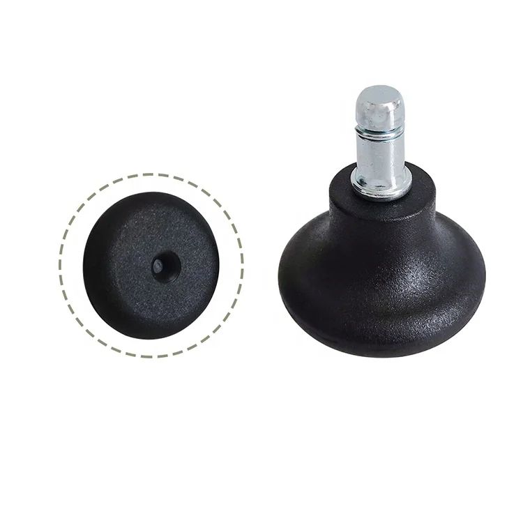 US Stock Set of 5 Pieces Black Bell Glides Replacement Office Chair Wheels Stopper Office Chair Swivel Caster Wheels