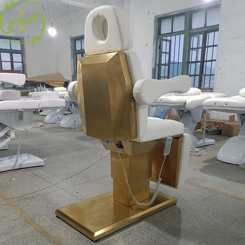 Modern with salon motor thai for beauty furniture electric facial spa table luxury black white elderly stone thermal massage bed