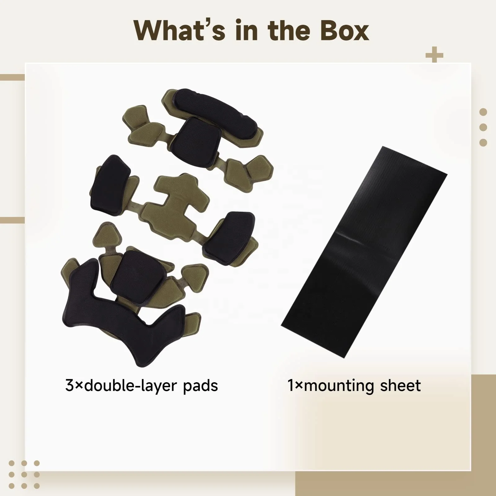 Comfortable Dual Layer Memory Foam Helmet Pad Absorbent Breathable Removable EVA Helmet Padding