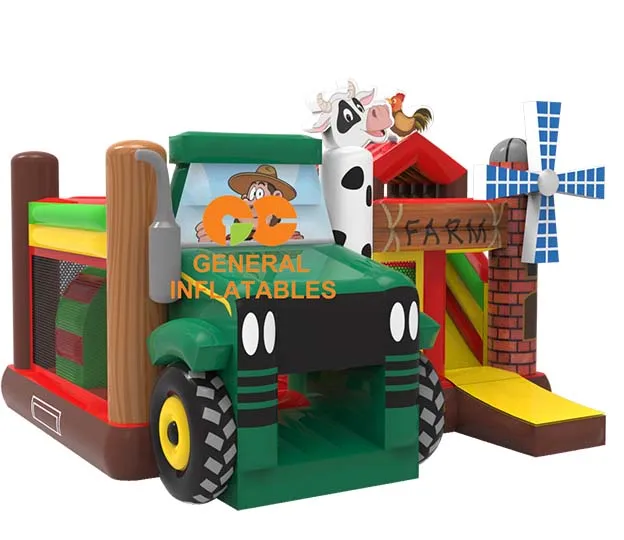 Commercial grade tough vinyl bounce house for sale. Farm inflatable combo , is perfect for unisex