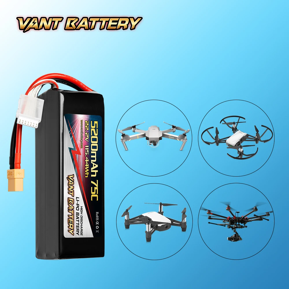  ОО 6S RC Lipo аккумулятор 22 2 V 5200 мА/ч 75C графеновой батареи мягкий чехол с XT90 для самолета/вертолета 1/8 Багги Truggy