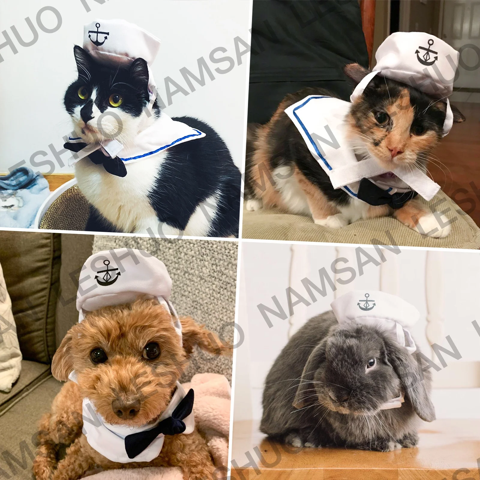 Pet Accessories Cosplay Costumes Puppy and Cat Cosplay Clothes Sailor Costumes