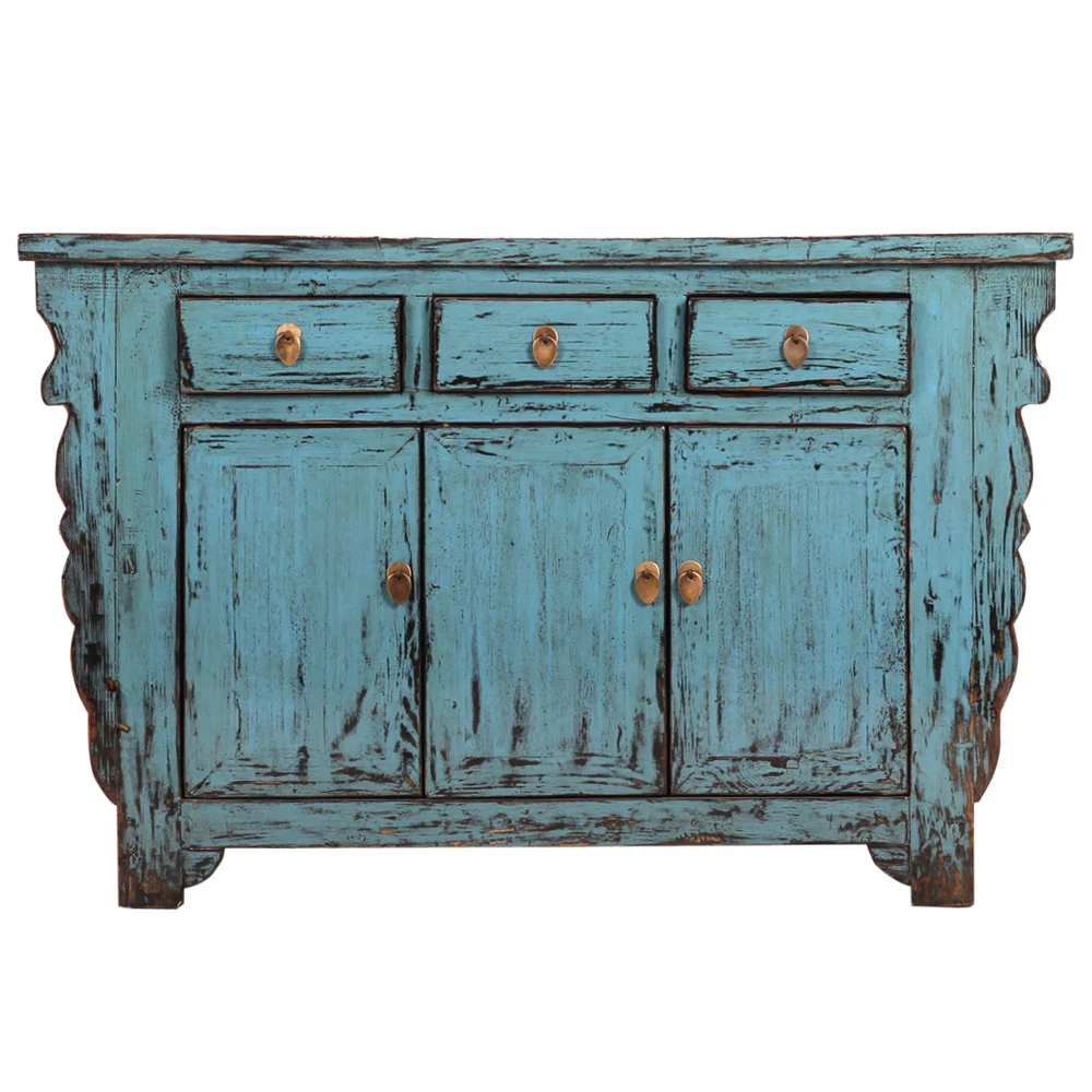 
three drawers three doors antique furniture bar cabinet antique chinese reproduced sideboard Solid wood color sideboard 