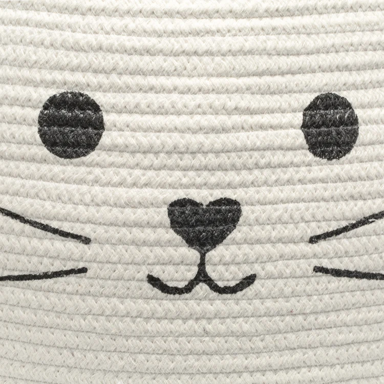 Storage Rope Hamper for Camp Laundry Use Hangtag + PE Foldable Coiled Laundry Square Cotton Storage Dirty Clothes All-season 1pc