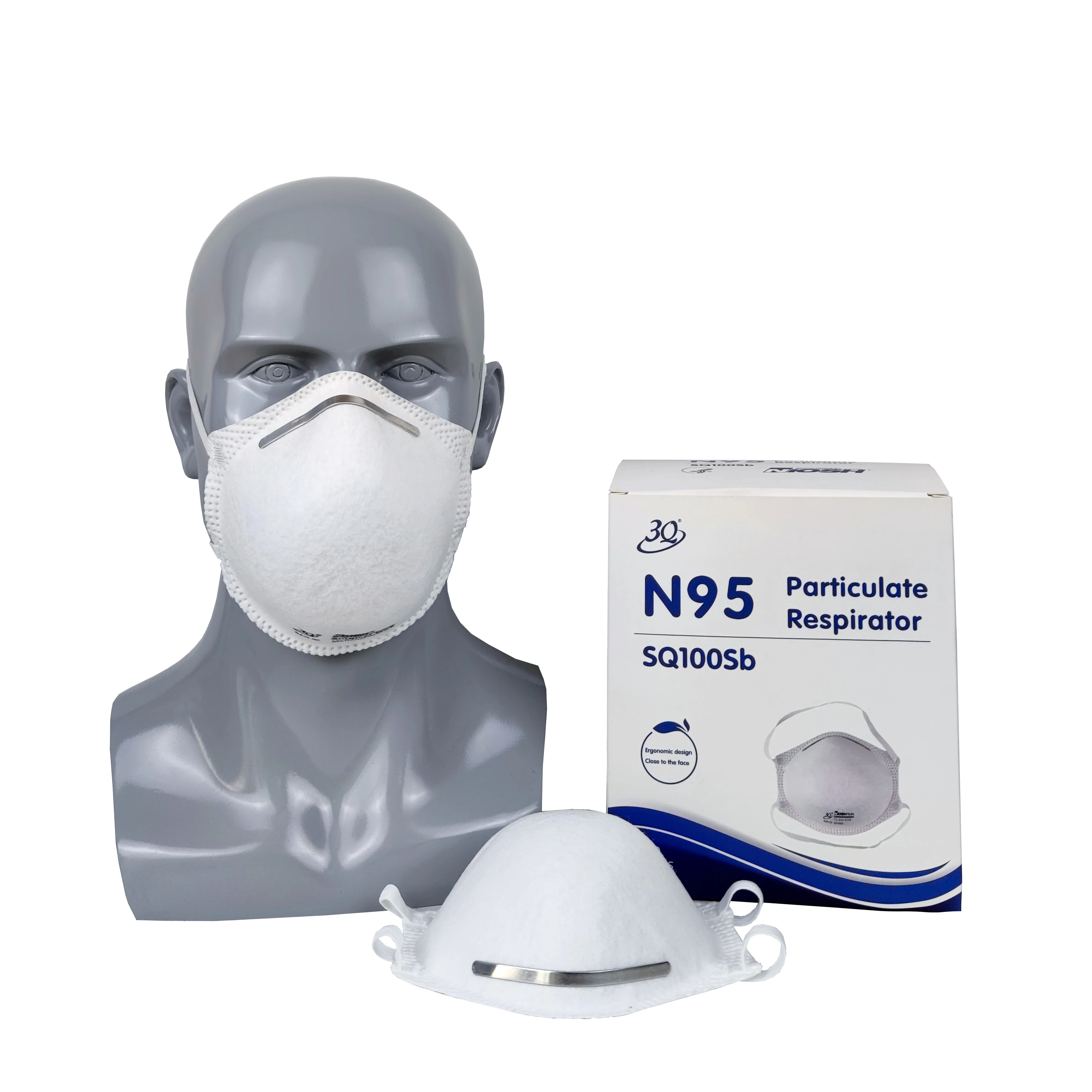 3Q NIOSH N95 cup shape disposable safty dust non woven chemical mouth particulate respirator mask N95