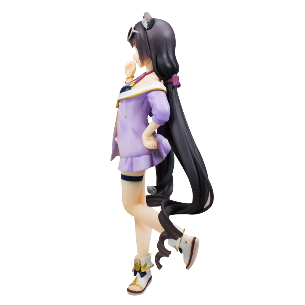 Hot Black hair cat ear anime game Pvc cute swimsuit beautiful princess girl action figure model table decorations