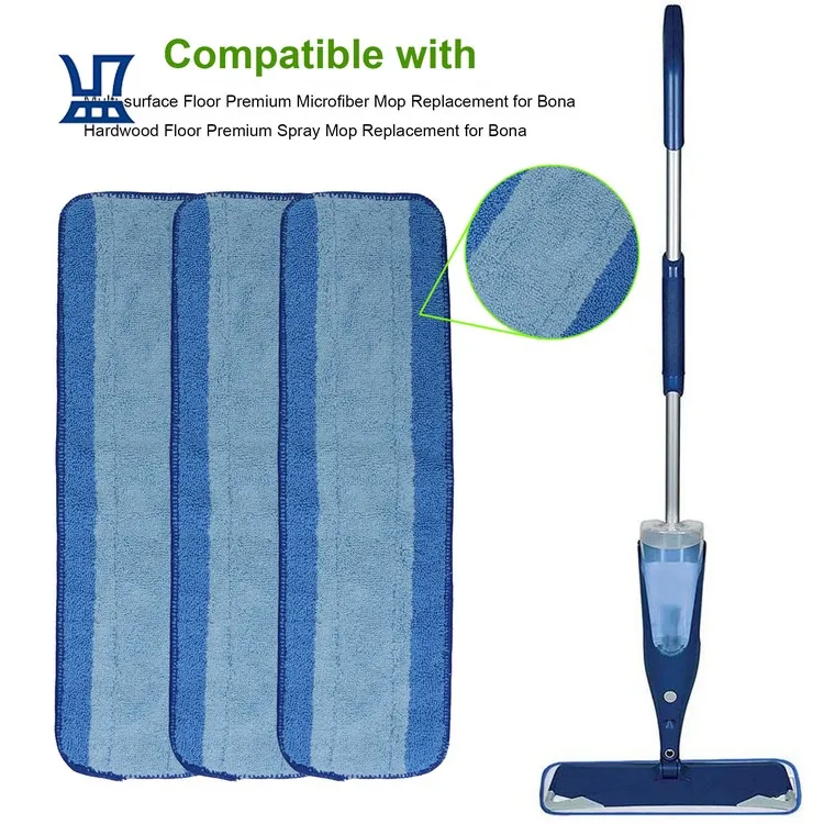 
Free Shipping 3 Pieces Washable & Reusable Microfiber Cleaning Pads Replacement for Bona Wet & Dry Mop 
