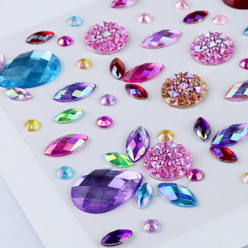 GP Wholesale cosmetics Woman Makeup Party Festival Temporary Crystal Body Jewel Sticker Adhesive Rhinestone Face Gem