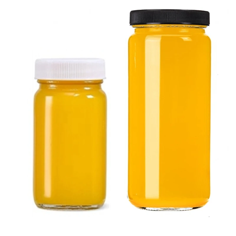 Transparent Food grade round 250 ML 480 ML 8 OZ 16 OZ  jam honey jelly glass storage paragon jar with airtight lid