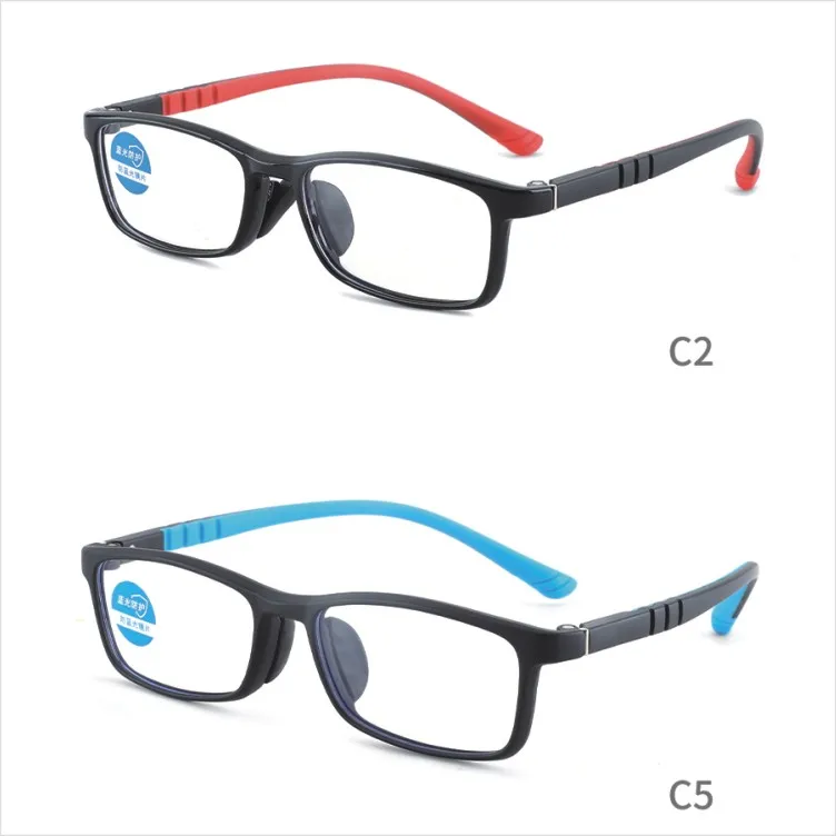 Оптовая продажа, оправа для очков квадратной формы TR90, гибкие дужки без оправы с эластичным ремешком, оптические очки для детей