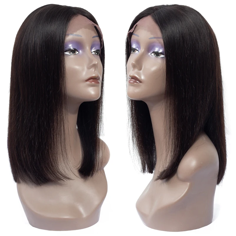 
13x4 Lace Front Bob Wig Straight 100% Brazilian Virgin Cuticle Aligned Human Hair Cheap Vendor Short Bob Wig for Black Women 
