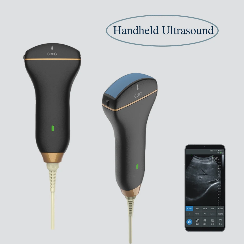 Ultrasonic Linear Probe Wireless Ultrasonic Handheld Ultrasound Scanner for use with mobile phones