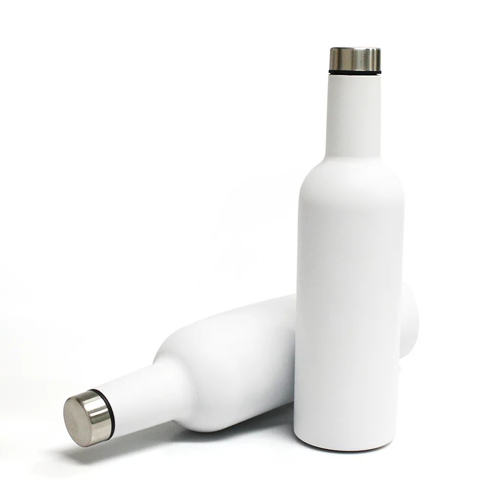 wholesale sublimation 750ml red wine cup stainless steel insulation water bottle customization coffee mug travel mug with lid