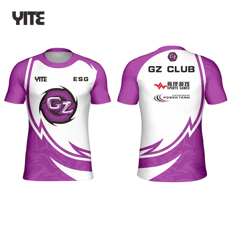 Custom Gaming Quick Dry esports jersey sublimation esports gaming jersey High quality custom esports shirt