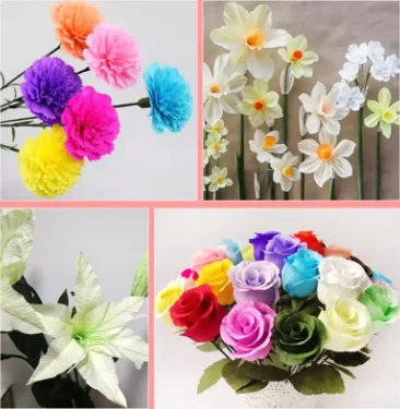 17 Colors 250x50cm Colored Crepe Paper Roll Origami Crinkled Crepe Paper Craft DIY Flowers Decoration Gift Wrapping Paper Craft