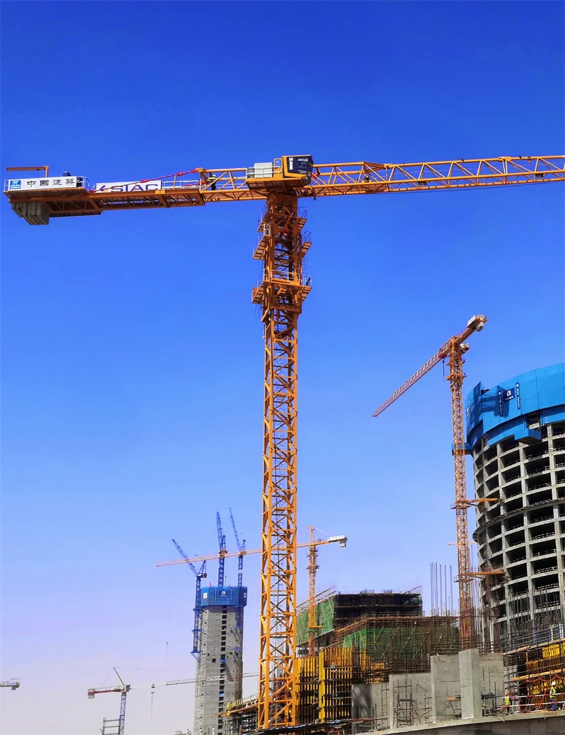 XCMG brand 75m boom length 18 ton topless tower crane XGT7528A-18S1 stationary tower crane for sale