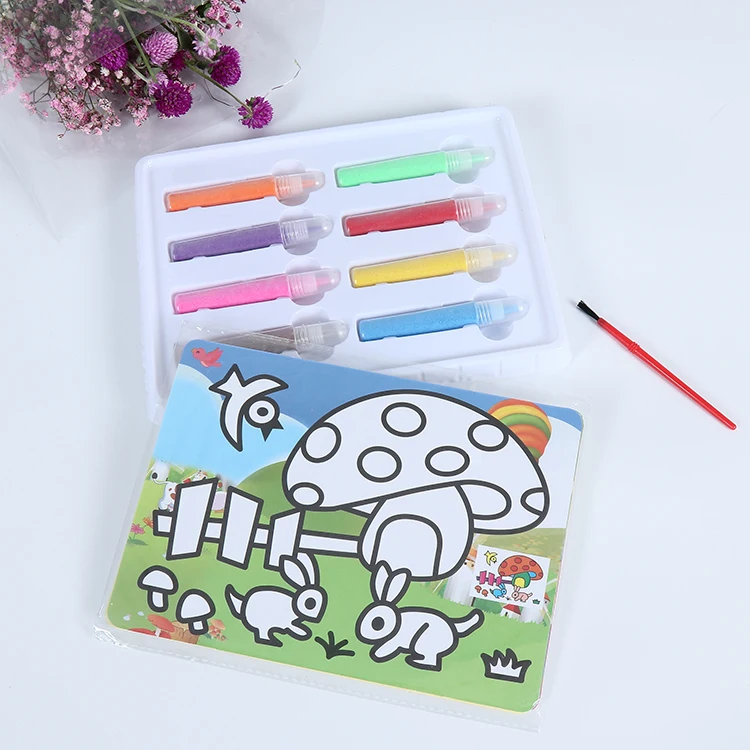 Индивидуальные Детские красочные игрушки для творчества, детские игрушки, образовательный Песочный набор для рисования